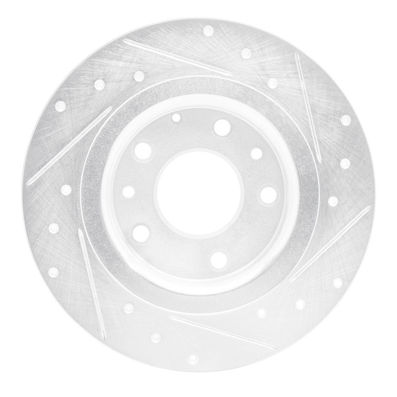 Mazda CX-3 Brake Rotor (1) - Rear Left - R1 Concepts - Drilled & Slotted - Silver - `16-`18